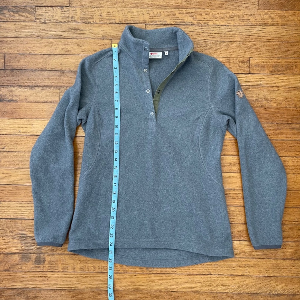 Fjällräven Ovik Fleece 1/2 Button Up Grey Women's Sweater Size M - Picture 6 of 10
